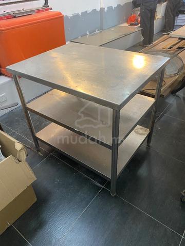 Stainless Steel 3 Tier Work Table Professional Business Equipment For