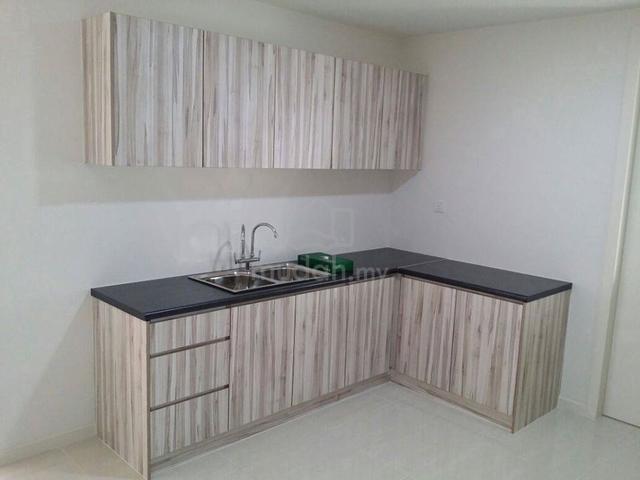 Cyberjaya Melamine Kabinet Dapur Furniture Decoration For Sale In