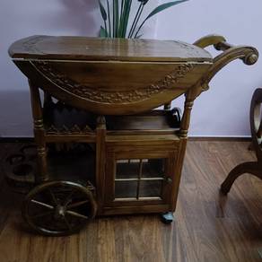 Rak Troli Kayu Jati Solid