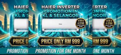 1hp Haier inverter aircond baru free pasang M06