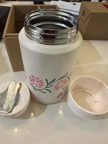 Soup flask canister with 2 bowls