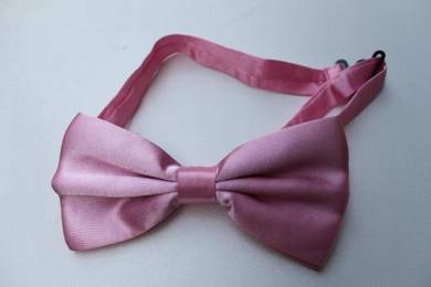 Pink Adjustable Men Quality Solid Bowtie Bow Tie