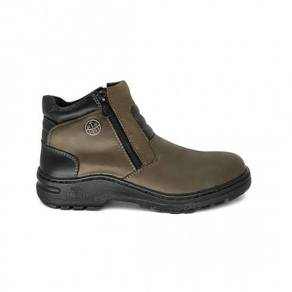 Safe Shoe Black Hammer Mid Khaki Double Zip BH2889