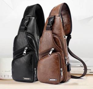 [12.12] Trendy Black Bag Crossbody Backpack Beg