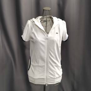 Lacoste Women's White Short Sleeve Hoodie