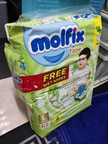 Pampers Molfix Natural Tape L (9-13kg) 66pcs