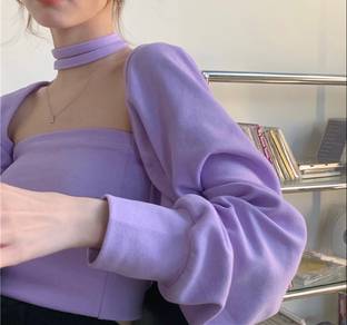 Purple casual top- 2 separate piece