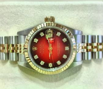 Pre-Owned  Ladies Rolex Datejust 69173 Red Vignett