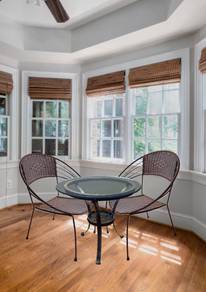 Vintage Gold Coffee Table with Rattan Chairs Set