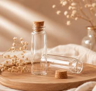 Mini Transparent Glass Bottles 12pcs