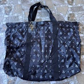 black MCM foldable tote bag
