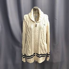 Lacoste Womens Zip Up Knitted Sweater