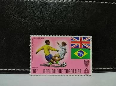 1970 Togo Stamp Football World Cup Mexico