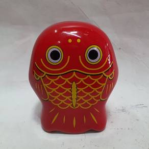 Pottery Coin Bank Goldfish JA Bank Novelty Bonus C