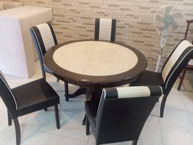 Marble DiNing Meja Set Terpakai