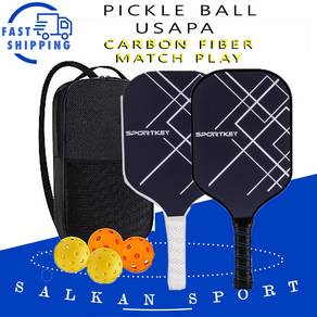 Pickle paddle set with bag and ball - carbon fiber