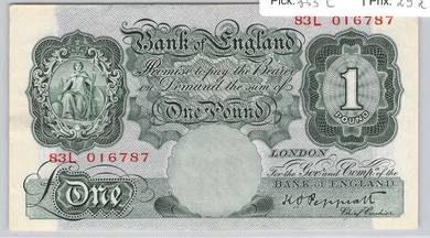 Great Britain 1 Pound 1934 - 39 Pick P-363c