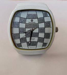 Swiscardin Quartz Rectangular White Watch