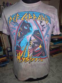 Def Leppard "Hysteria" purple tie-dye band t-Shirt