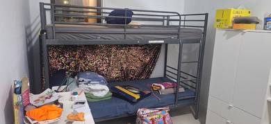 ikea double bunk bed with mattress 