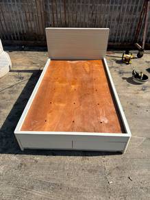 Drawer Storage Katil Super Single Bed Frame