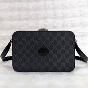Gucci GG Supreme Black Monogram Hard Trunk
