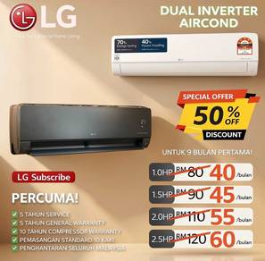 Aircond LG Dual Inverter Pandamaran