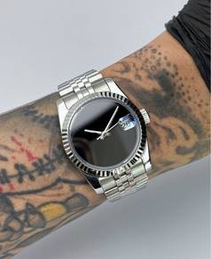 Custom Seiko Mod 36mm Glossy Black Sterile Onyx