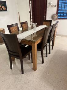 Premium Indonesian solid wood dining table and cha