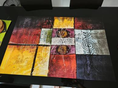 Abstract Canvas Wall Art Painting - Preloved/ Used