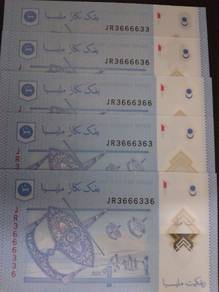 Malaysia Rm1 binary 3 & 6 fancy, UNIQUE number