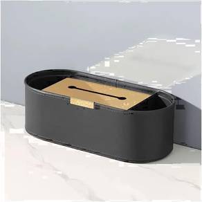 Grey - Tv Console Holder With Tissue Compartment