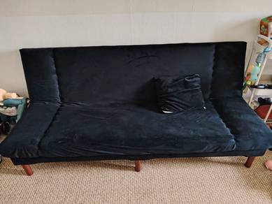 Sofa bed 4 seater black