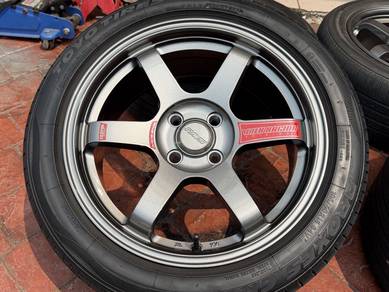 Te37 grey 16inch & Tayar toyo cr1 4biji tahun23