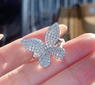 Fashion 925 Sterling Silver Chic Butterfly Finger-