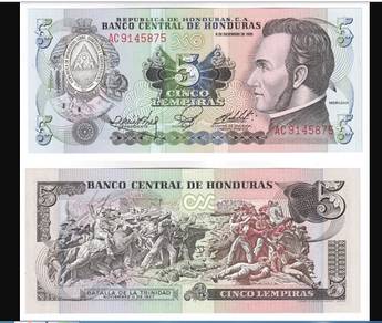 Honduras 5 Lempiras (1985) - Pick P63b   unc