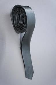 SLIM JT3 Light Silver Grey Quality Solid Neck Tie