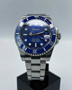 Custom Seiko Mod 40mm Blue Submariner