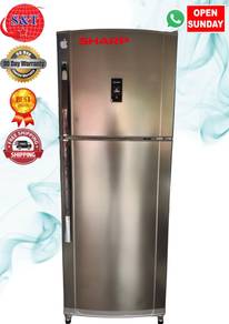 Fridge DOUBLE DOOR SHARP SILVER JUMBO SIZE