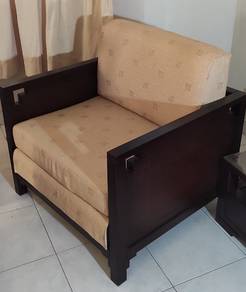Wood Armchair Single Sofa Chair