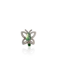750 WHITE GOLD DIAMOND & JADE Pendant (EC00135WGP)