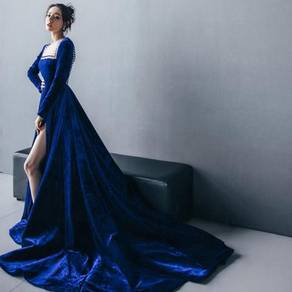 Red blue bridal evening prom dress gown RBP1712
