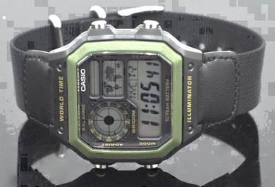 Casio Aircraft Black Cloth AE1200B-1B-ORIGINAL