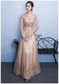 Muslimah Gold Wedding bridal prom dress RBMWD0029