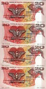 PAPUA NEW GUINEA 20 KINA set 1989-2001