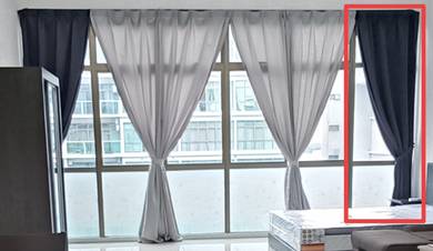 95% Blackout Hook Curtains – Dark Grey (New)

