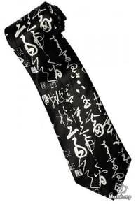 Art of Chinese Calligraphy BLACK Cartoon Neck Tie