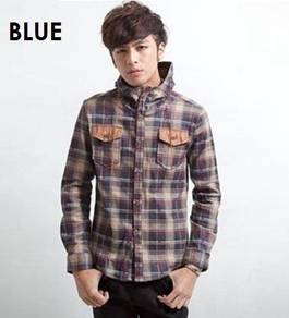 [12.12] Blue Kemeja Biru Hoodie Urban Cowboy Shirt