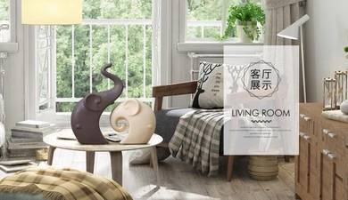 Elephant Couple Display