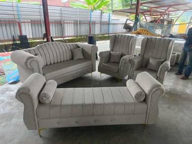 Sofa chesterfield ready stock proses buat